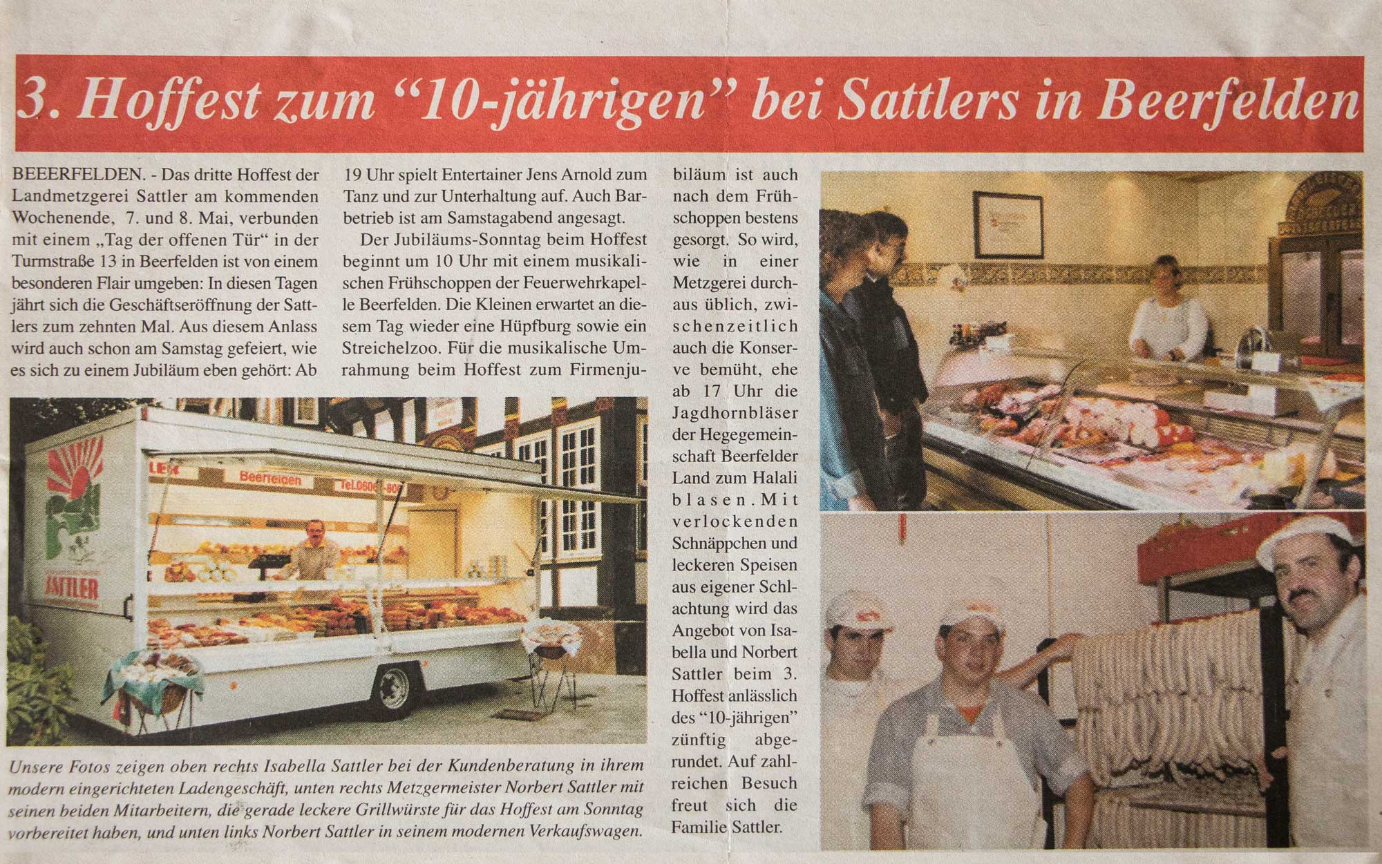 10 jähriges Jubiläum mit Hoffest