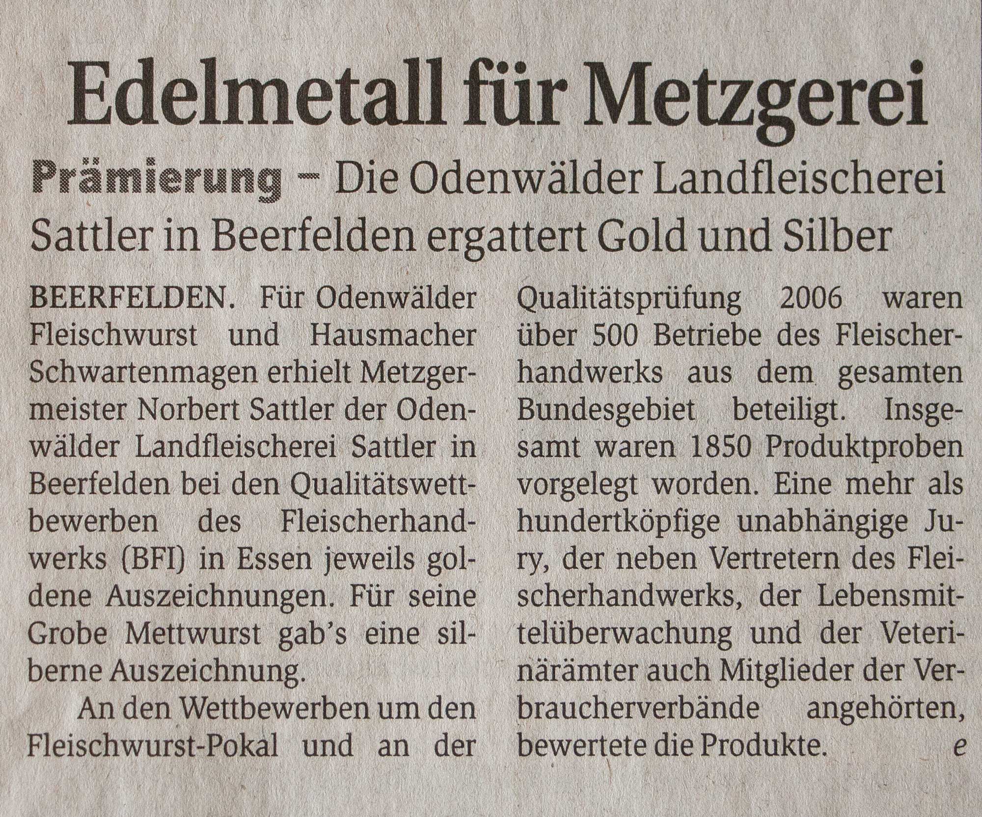 Prämierung